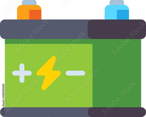 accumulator Illustration on a white background   