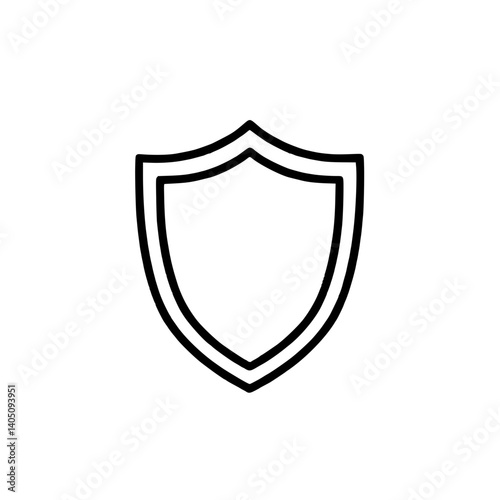 Free Download A minimalistic shield icon representing protection and safety is a security concept - GFXLoad