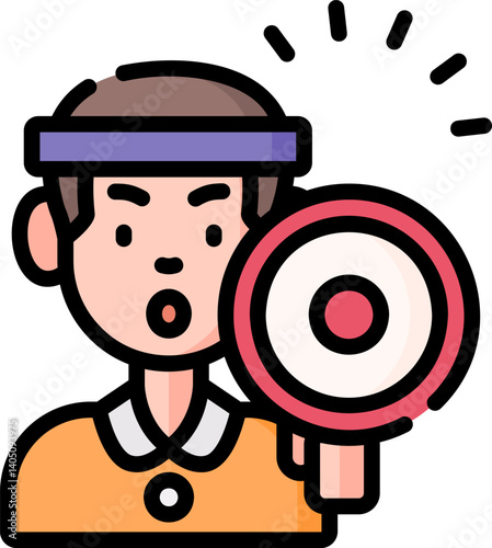 activist Illustration on a white background     