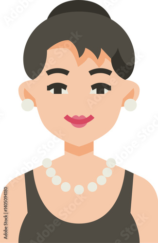 actress Illustration on a white background    