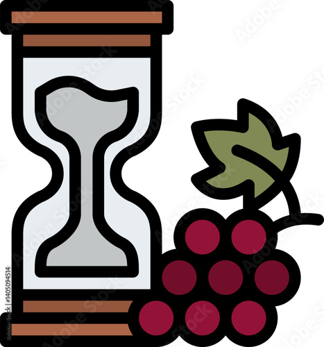 aging Illustration on a white background    