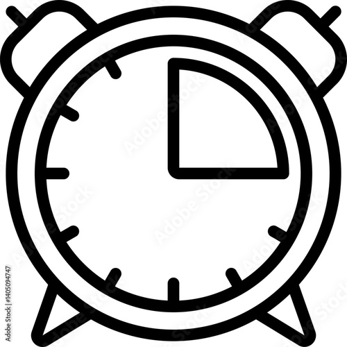 alarm clock Illustration on a white background     