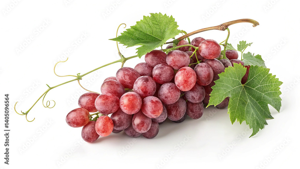 Fototapeta premium 8k image of a fresh cluster of red grapes