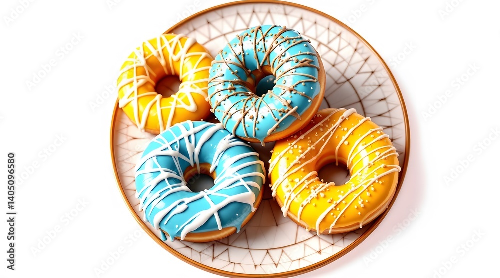 Obraz premium Deliciously Glazed Donuts A Sweet Treat for Any Occasion