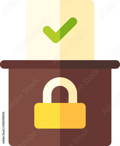 ballot box Illustration on a white background    