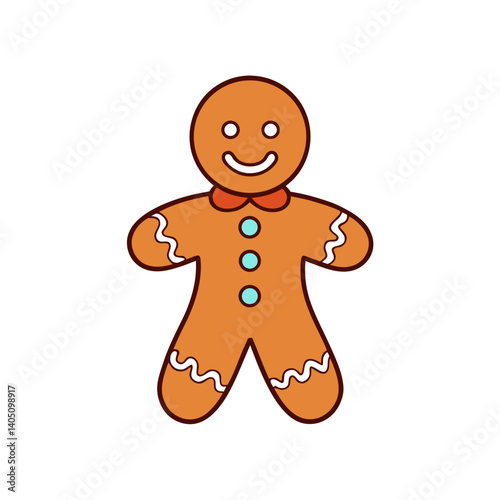 gingerbread man isolated on white