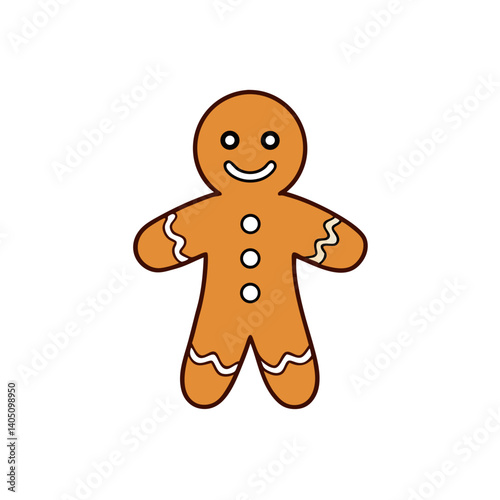 gingerbread man isolated on white