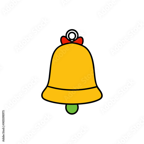 golden bell isolated on white background