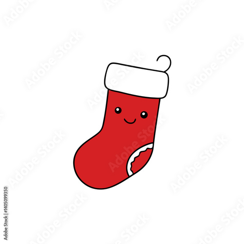christmas sock isolated on white