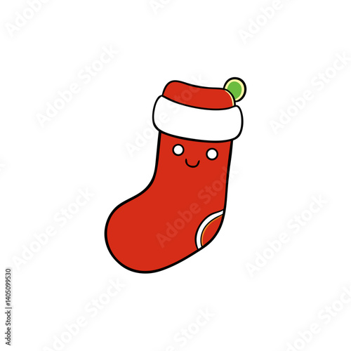christmas sock isolated on white background
