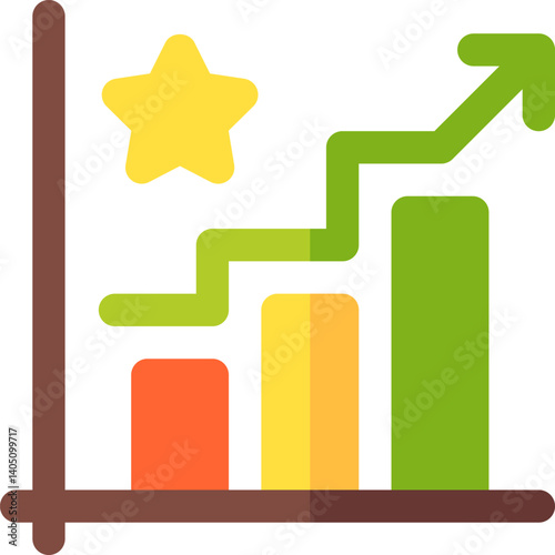 bar graph Illustration on a white background  
