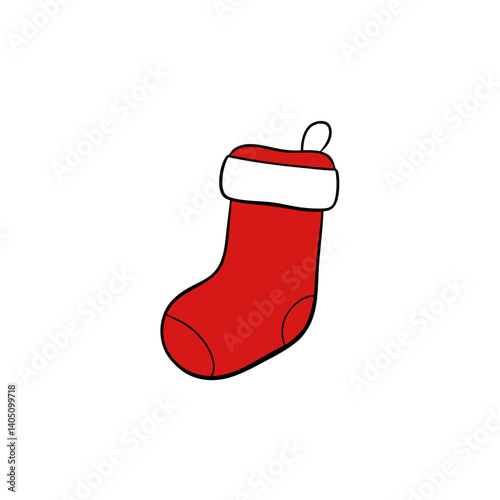 christmas sock isolated on white background