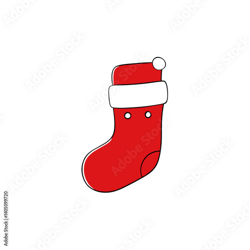 christmas sock isolated on white background