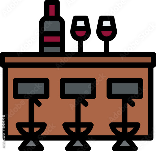 bar Illustration on a white background    