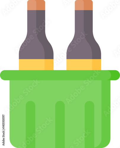 beer bottle Illustration on a white background     
