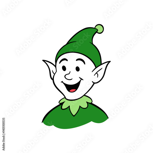 green elf with a hat