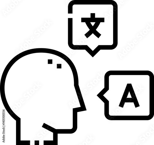 bilingual Illustration on a white background    
