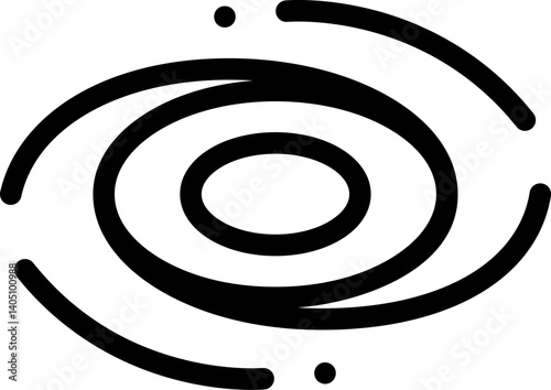 black hole Illustration on a white background    