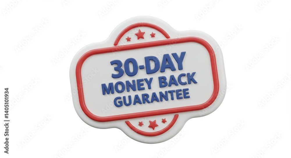 Obraz premium Money Back Guarantee Badge 30-day Promise for Customer Satisfaction