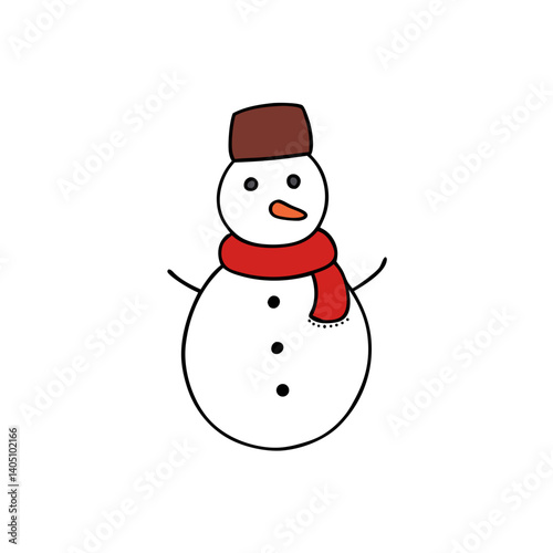 snowman on a white background