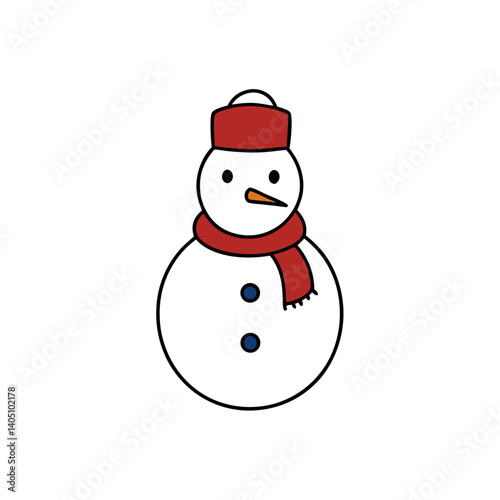snowman with red hat