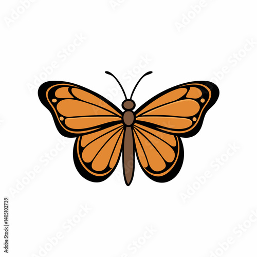 Elegant Butterfly Silhouette: Vector Icon Design, Perfect for Branding, Logos, and Decoration art eps