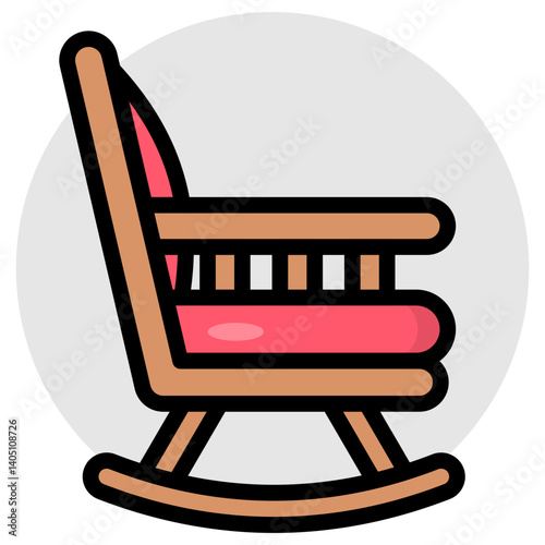 Creative design icon of rocking chair