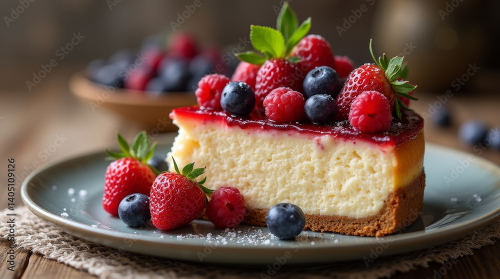 Cheesecake with fresh berries Cheesecake with fresh berries