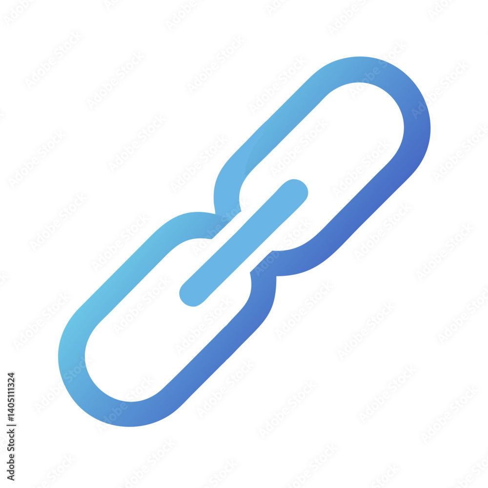 Chain Link Icon Representing Connection and Network Chain Link Icon Representing Connection and Network