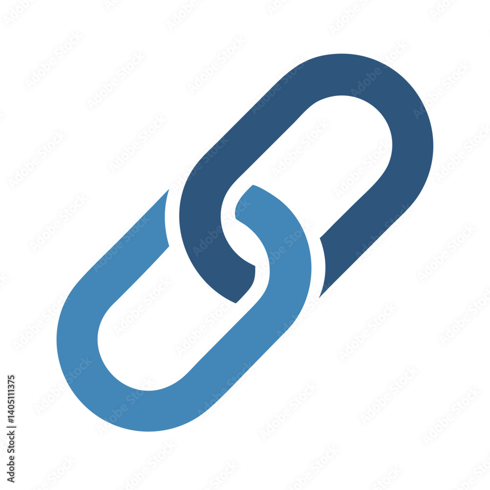 Chain Link Icon Representing Connection and Network Chain Link Icon Representing Connection and Network