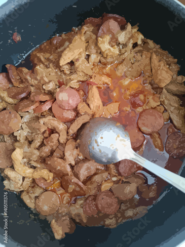 Stew with sausages