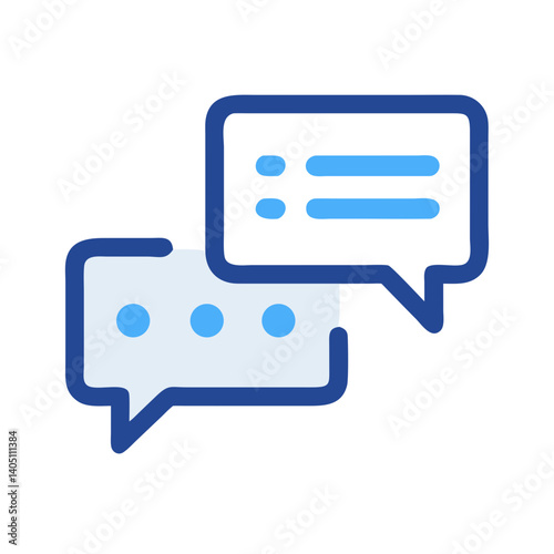 Chat Bubbles Icon Representing Digital Conversation and Messaging