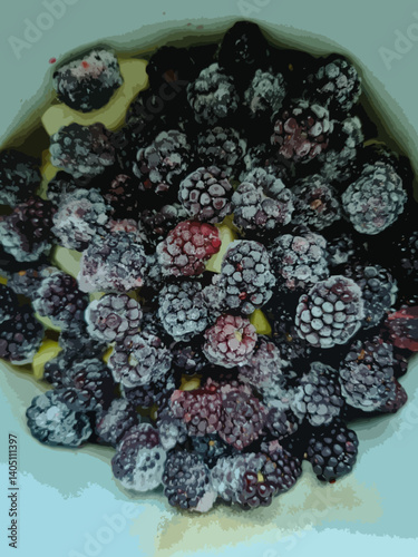 Frozen blackberries