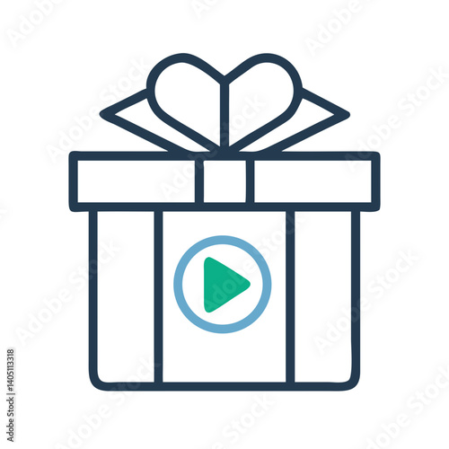  gift-box-with-play-icon-representing-promotional