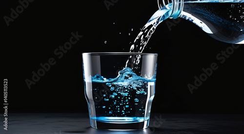 water pouring into glass