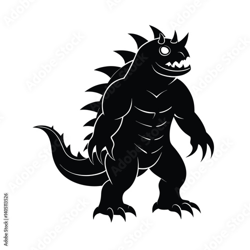 giant sea monster silhouette