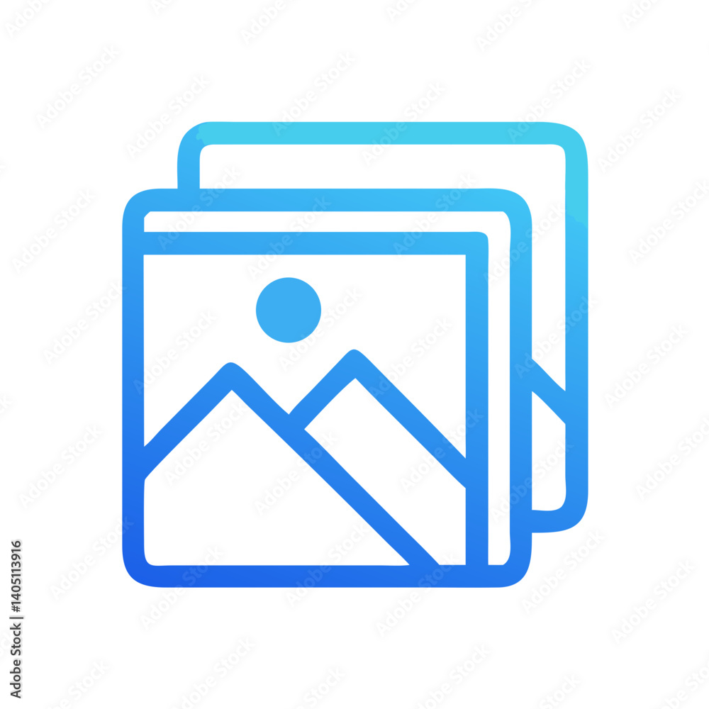 Image Gallery Icon Representing Media and Photo Collection Image Gallery Icon Representing Media and Photo Collection