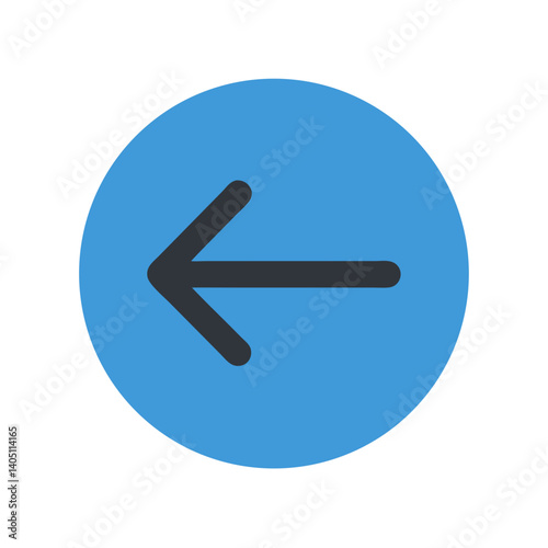 Left Arrow Icon Representing Back Navigation and Reversal