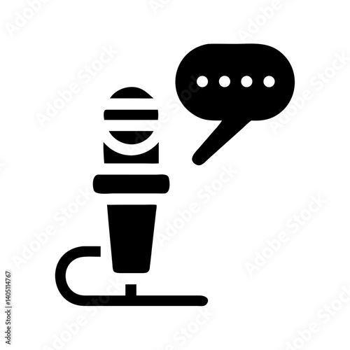 Microphone Icon Representing Speech or Public Address