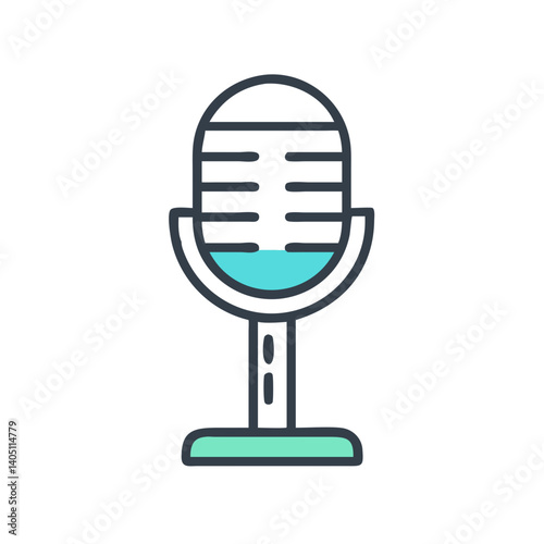 Microphone Icon Representing Speech or Public Address