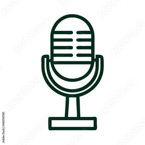 Microphone Icon Representing Speech or Public Address
