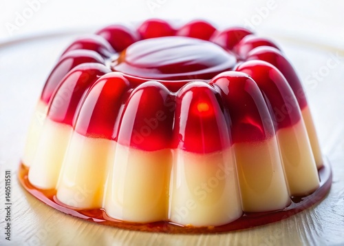 Luscious Creamy Jelly Dessert: Close-Up Texture Shot