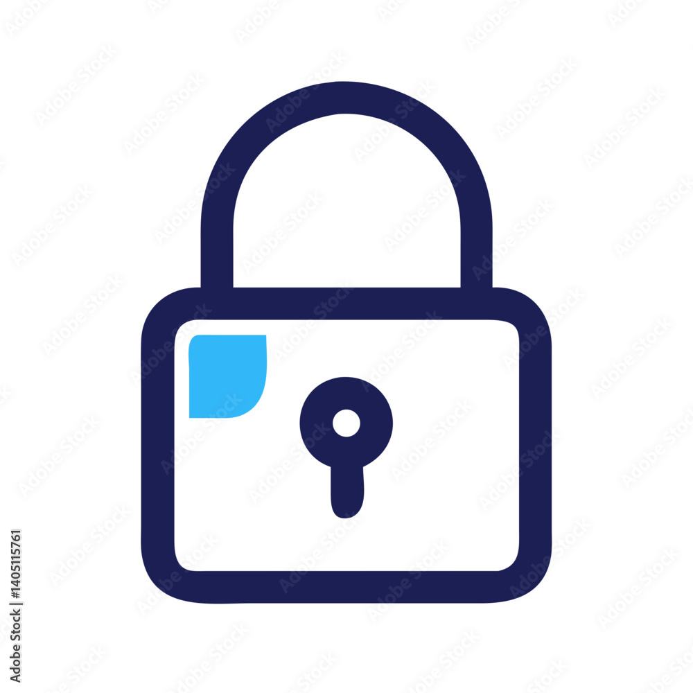 Padlock Icon Representing Security and Privacy Protection Padlock Icon Representing Security and Privacy Protection