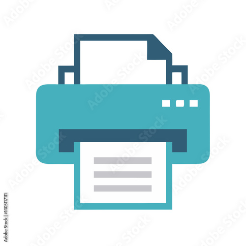 Printer Icon Representing Document Printing and Office Equipment