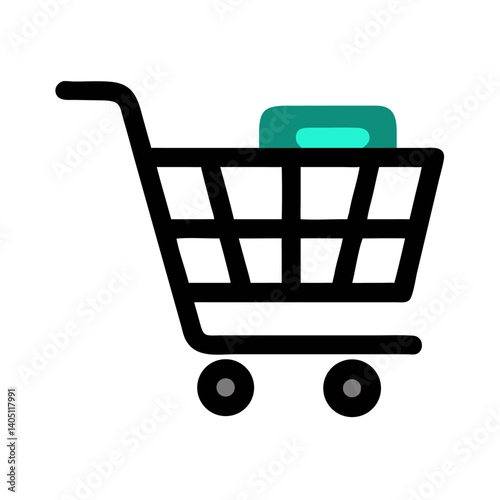 Shopping Cart Icon Representing E-Commerce or Purchase Activity