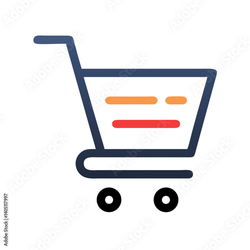Shopping Cart Icon Representing E-Commerce or Purchase Activity