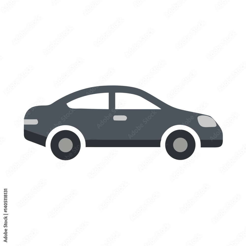 Side Sedan Icon Representing Compact Car and Urban Transportation Side Sedan Icon Representing Compact Car and Urban Transportation