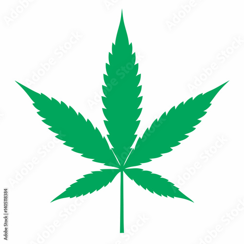 Realistic cannabis leaf vector