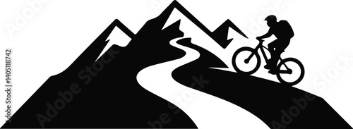 Mountain Bike Trail Adventure Graphic