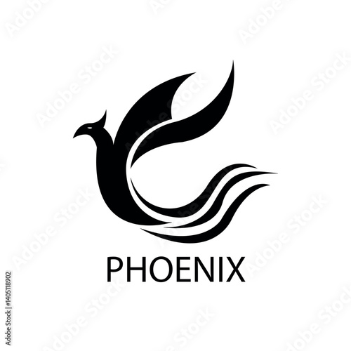 bird logo vector. silhouette of a flying bird
